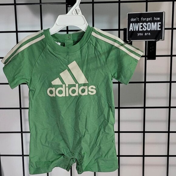 Adidas Baby Onesie - Size 9 Mos - Stylish Green Athletic Outfit - Picture 7 of 13